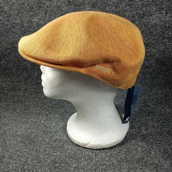 Kangol Hat Cap Fitted Mens Large Mustard Bamboo Geez Ivy Flat Driver - Picture 3 of 9